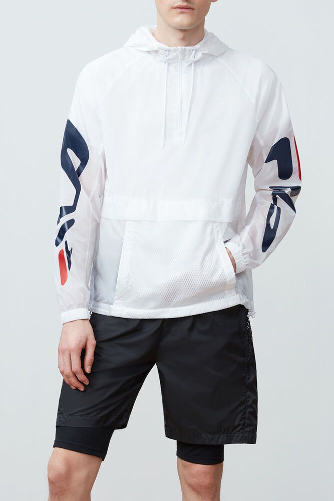 Fila Jakke Herre Hvite Conrad Half Zip 327461-NGT